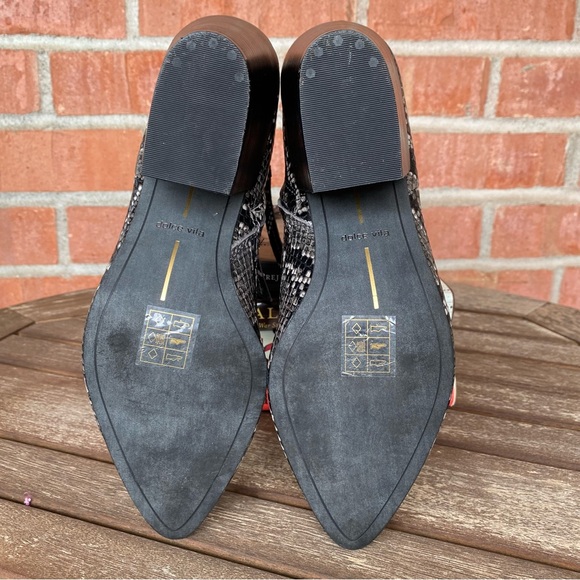 EUC Dolce Vita Grey & Black Snake Print Block Heel Booties Size 9 - Picture 8 of 9